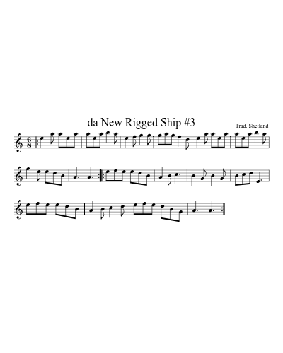 da New Rigged Ship #3 (Version 3) sheet music preview