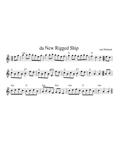 Da New Rigged Ship (Version 10)