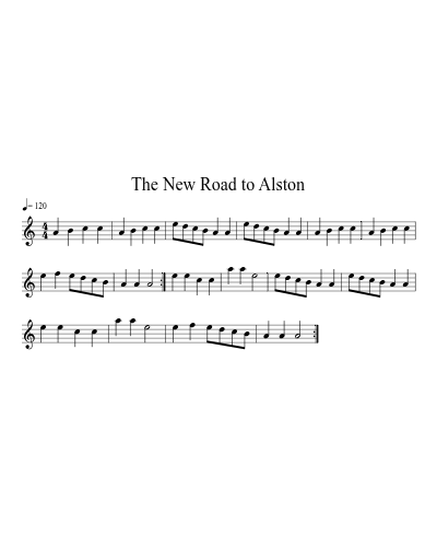 The New Road to Alston sheet music preview