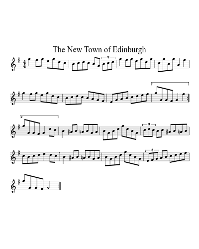 The New Town of Edinburgh (Version 9) sheet music preview