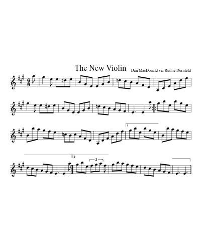 The New Violin sheet music preview