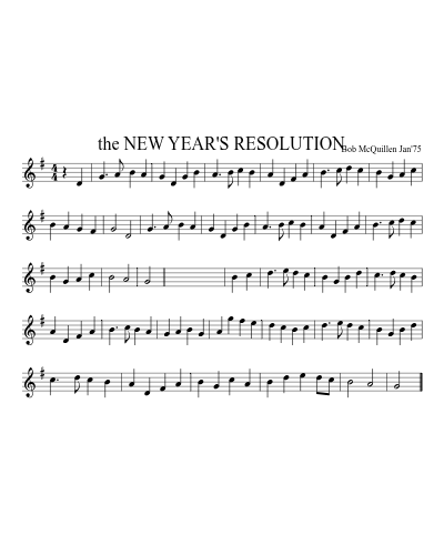 the NEW YEAR'S RESOLUTION (New Years Resolution)