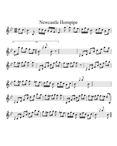 Newcastle Hornpipe sheet music preview
