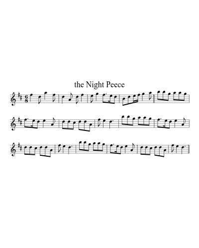 the Night Peece sheet music preview