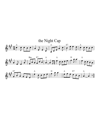 The Night Cap (Version 4) sheet music preview