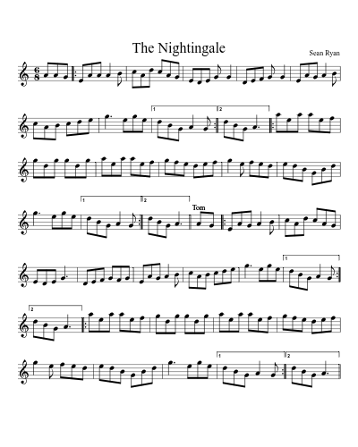 The Nightingale (Version 3) sheet music preview