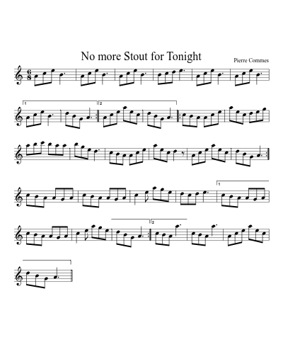 No more Stout for Tonight (Version 2)