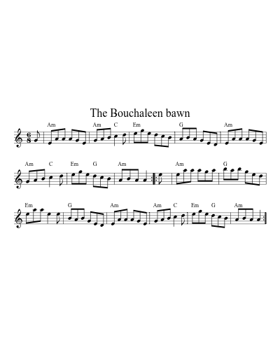 The Bouchaleen bawn sheet music preview