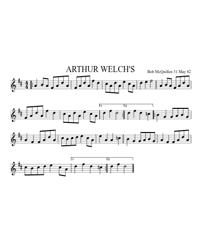 ARTHUR WELCH'S