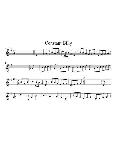Constant Billy (Version 16) sheet music preview