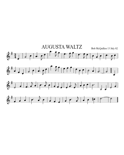 AUGUSTA WALTZ sheet music preview