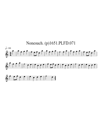 Nonesuch. (p)1651.PLFD.071 sheet music preview