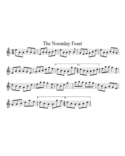 The Noonday Feast sheet music preview