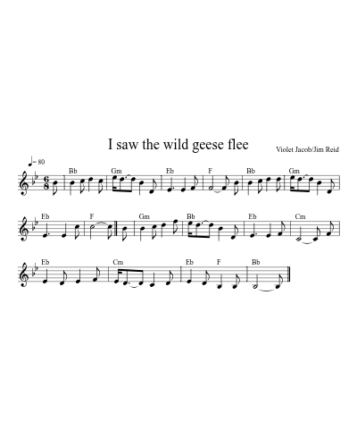 I saw the wild geese flee (Version 2) preview
