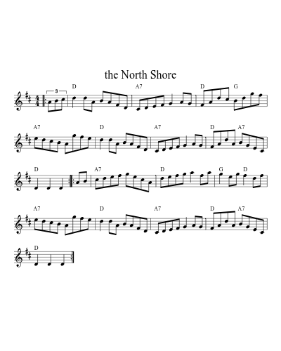 the North Shore sheet music preview
