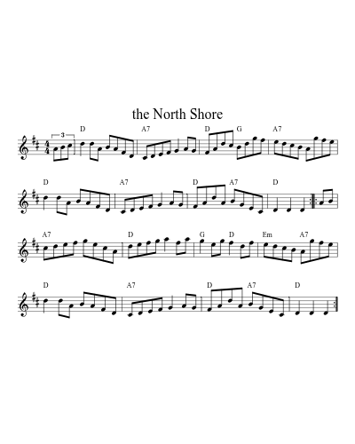 the North Shore (Version 4) sheet music preview