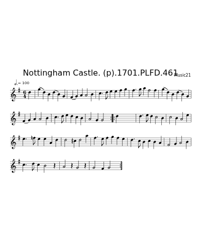 Nottingham Castle. (p).1701.PLFD.461