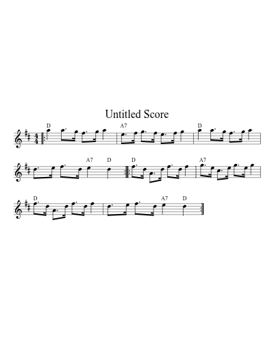 Nottingham Swing D G D G 16 9 (Version 3) sheet music preview