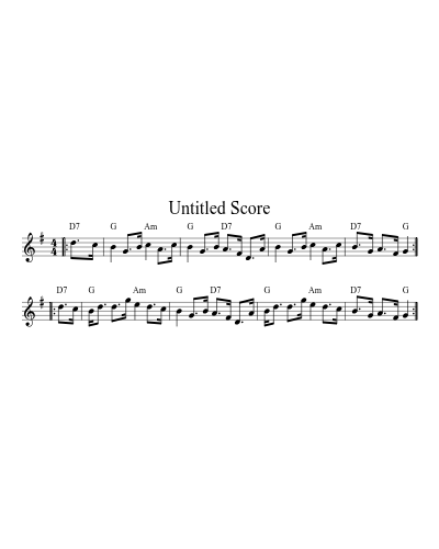 Nottingham Swing D G D G 16 9 (Version 4) sheet music preview