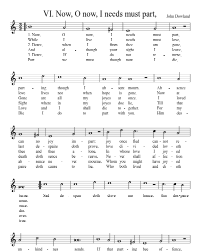 VI. Now, O now, I needs must part, preview