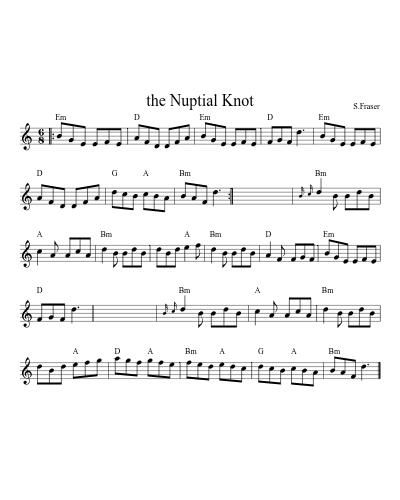 the Nuptial Knot (Version 2) sheet music preview
