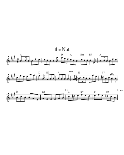 the Nut (Version 2) sheet music preview