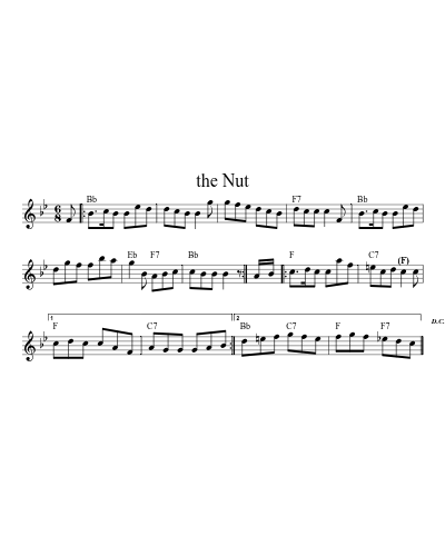the Nut (Version 3) sheet music preview