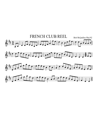 FRENCH CLUB REEL