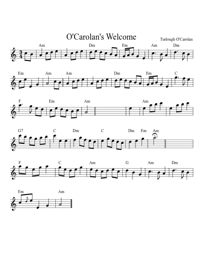 O'Carolan's Welcome (Version 2)