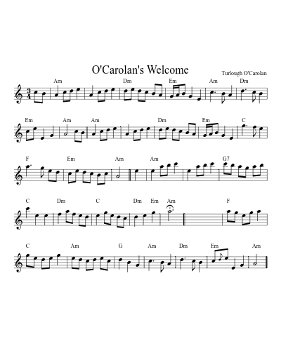 O'Carolan's Welcome (Version 3)