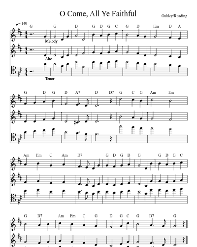 O Come, All Ye Faithful (Version 4) sheet music preview