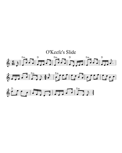 O'Keefe's Slide sheet music preview