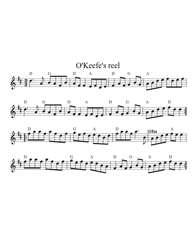 O'Keefe's reel (Version 2)