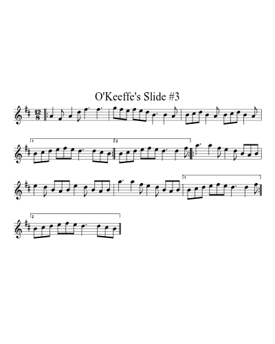 O'Keeffe's Slide #3 sheet music preview