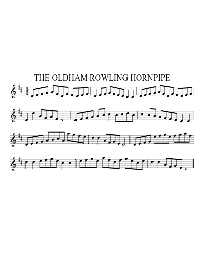 THE OLDHAM ROWLING HORNPIPE sheet music preview