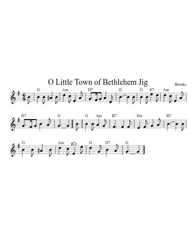 O Little Town of Bethlehem Jig (Version 2)
