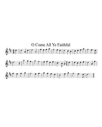 O Come All Ye Faithful (Version 4) sheet music preview