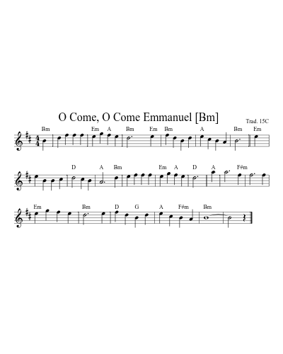 O Come, O Come Emmanuel   [Em]