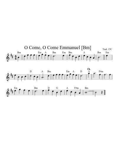 O Come, O Come Emmanuel   [Bm]