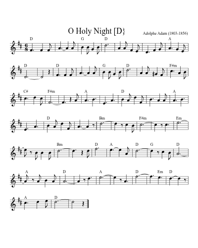 O Holy Night   [D}