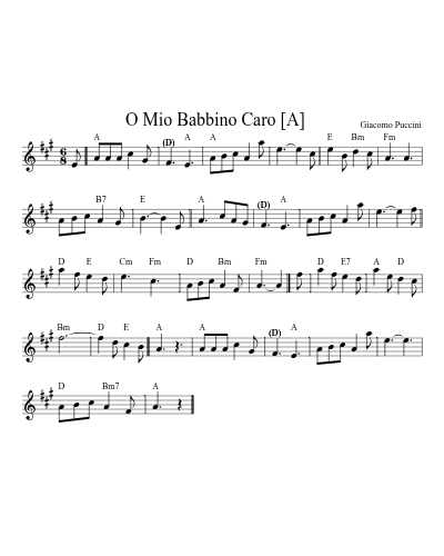 O Mio Babbino Caro    [A]