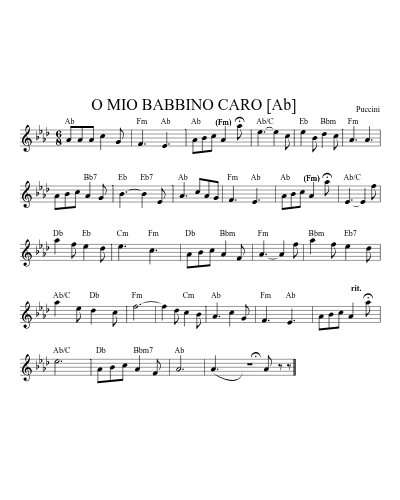 O MIO BABBINO CARO    [Ab]