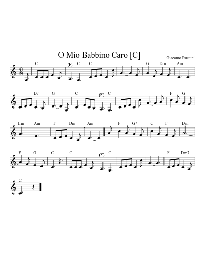 O Mio Babbino Caro    [C]