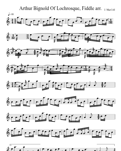 Arthur Bignold Of Lochrosque, Fiddle arr.