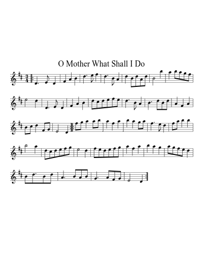 O Mother What Shall I Do sheet music preview