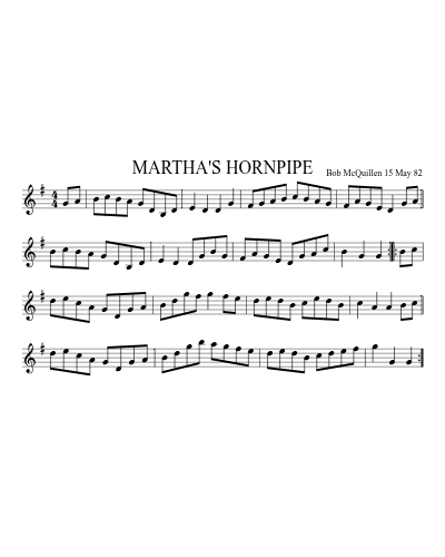 MARTHA'S HORNPIPE