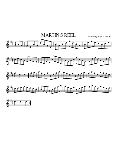 MARTIN'S REEL