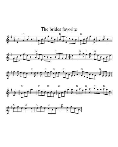The brides favorite sheet music preview