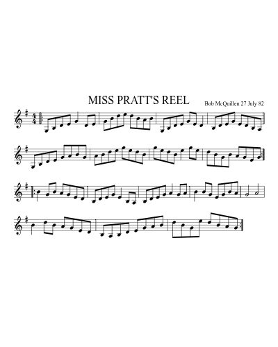 MISS PRATT'S REEL