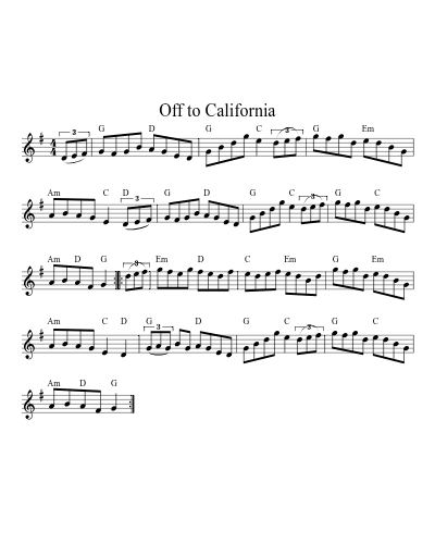 Off to California (Version 12)